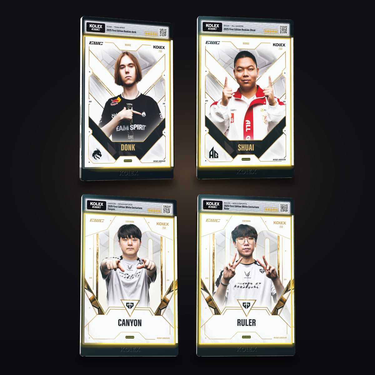 Rookies and White Centurions /50: donk, Shuai, Canyon and Ruler, slabbed