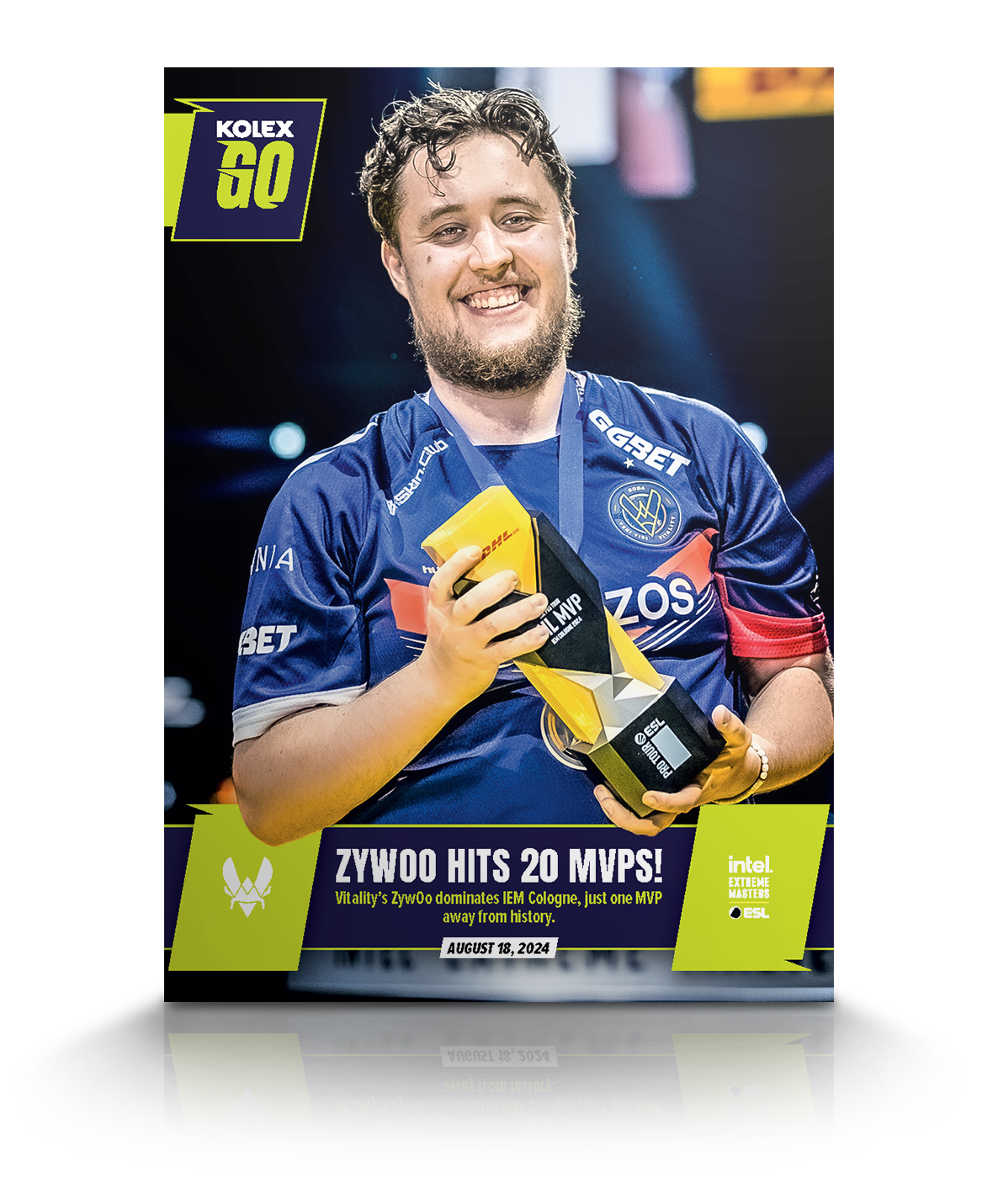 Mathieu “ZywOo” Herbaut’s 20th MVP Award KolexGO CS2 Card