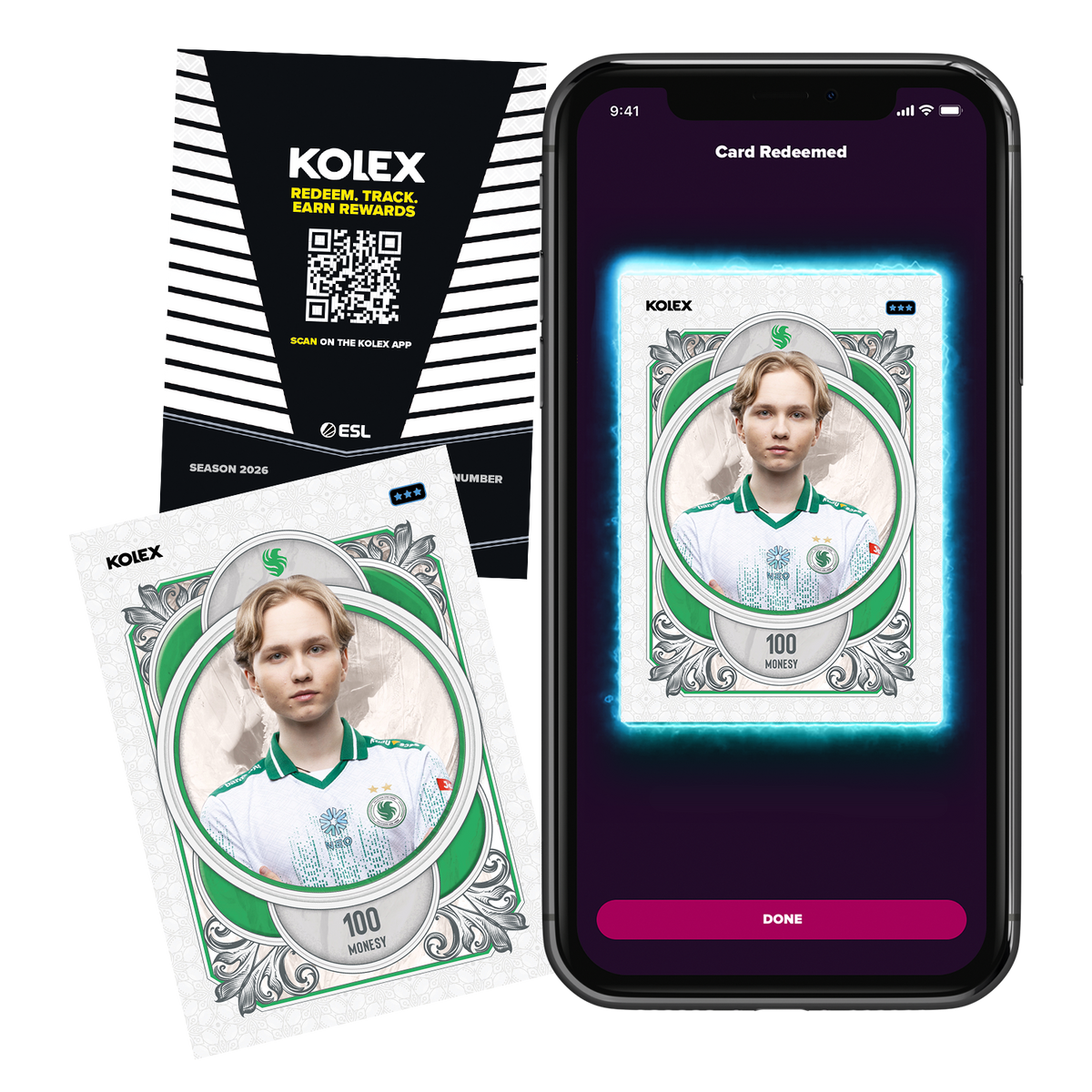 Heirloom card scanned into the Kolex app as its digital twin