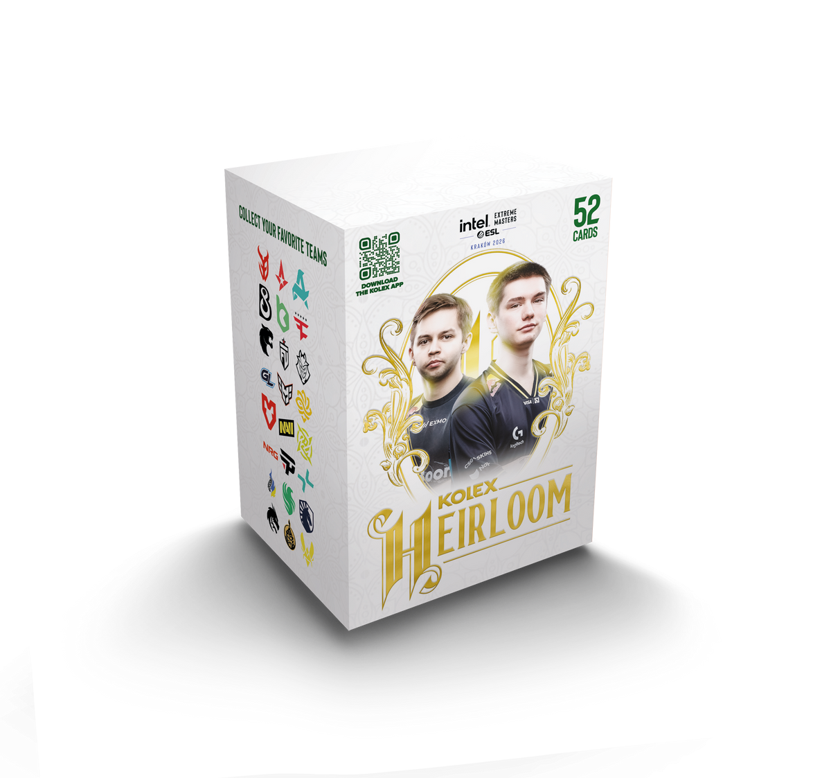 Heirloom Premium Box, side view with the team crests