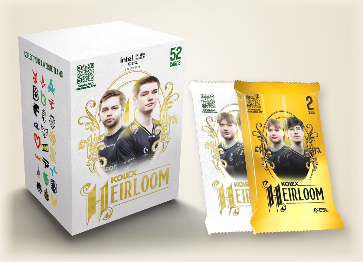 Heirloom Premium Box with a 10-card pack and the 2-card Premium Pack, shown to scale