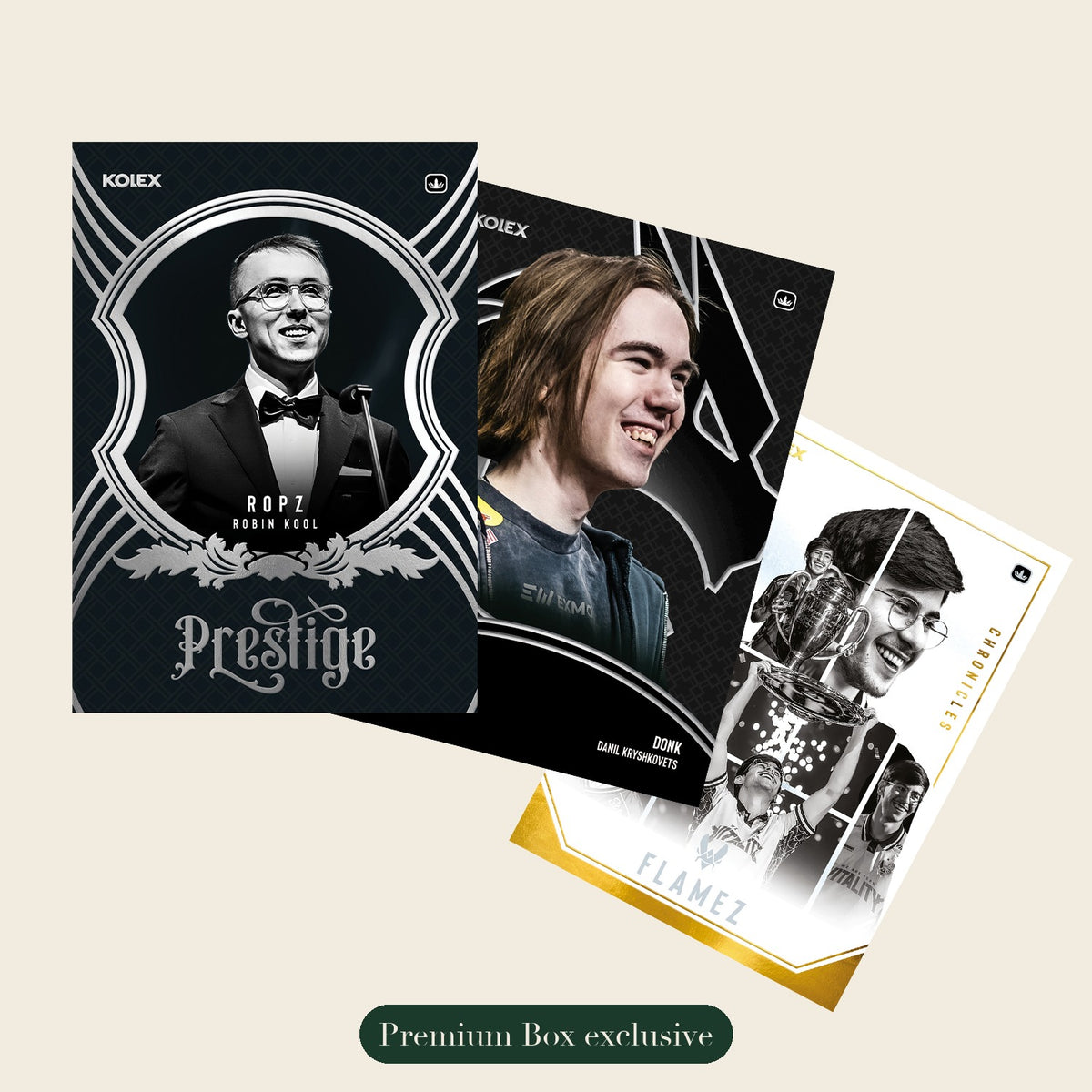 Premium Box exclusive Mythics: Prestige ropz /10, Last Dance donk 1/1 and Chronicles flameZ 1/1